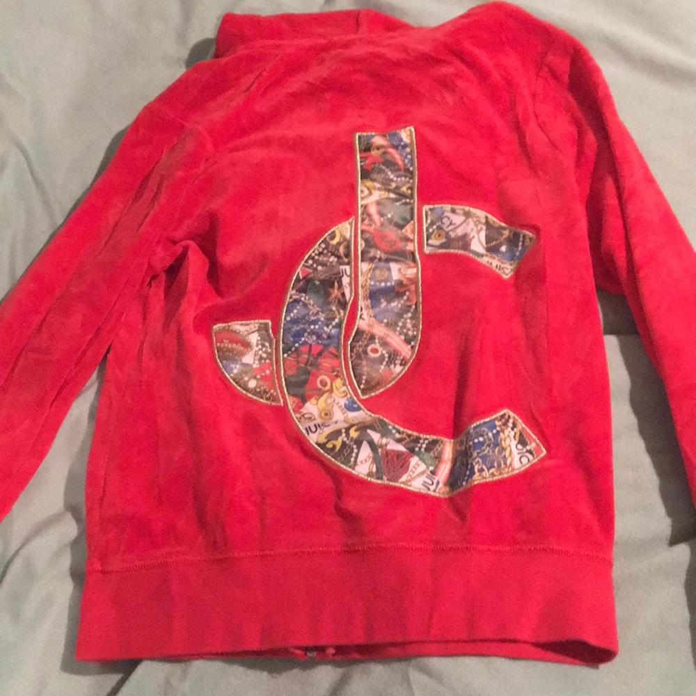 Juicy Couture JC red hoodie with print!